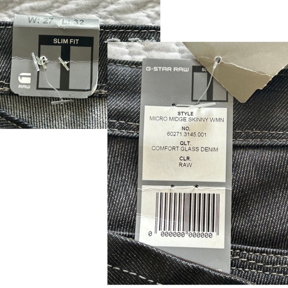 NWT G-Star RAW Micro Midge Skinny Jeans in Grey Comfort Glass Denim Size W27/L32 - Picture 5 of 15